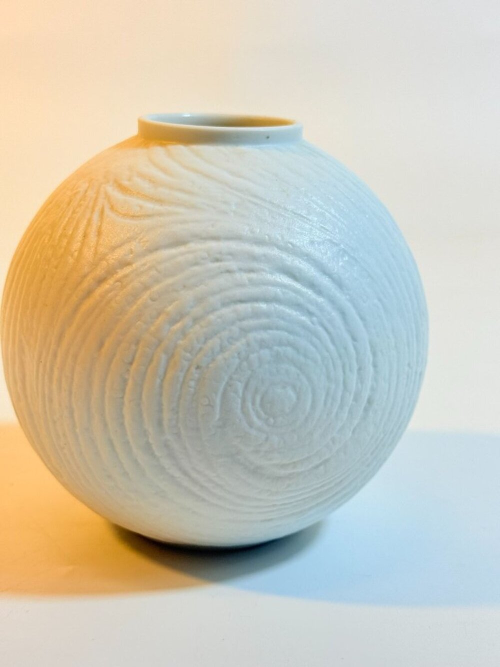 Vase Rosenthal Studio Line Martin Freyer Op Art Modernist Matte white bisque por - Picture 3 of 16